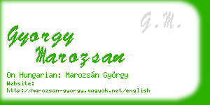 gyorgy marozsan business card